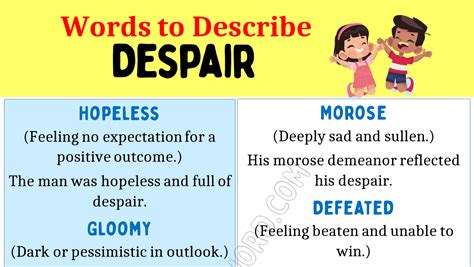 adjective for despair